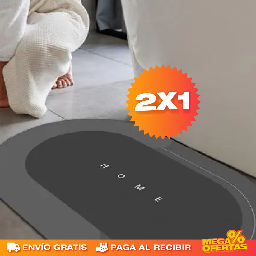 PROMO 2X1 ALFOMBRA DE BAÑO ANTIDESLIZANTE SÚPER ABSORBENTE + REGALÍA