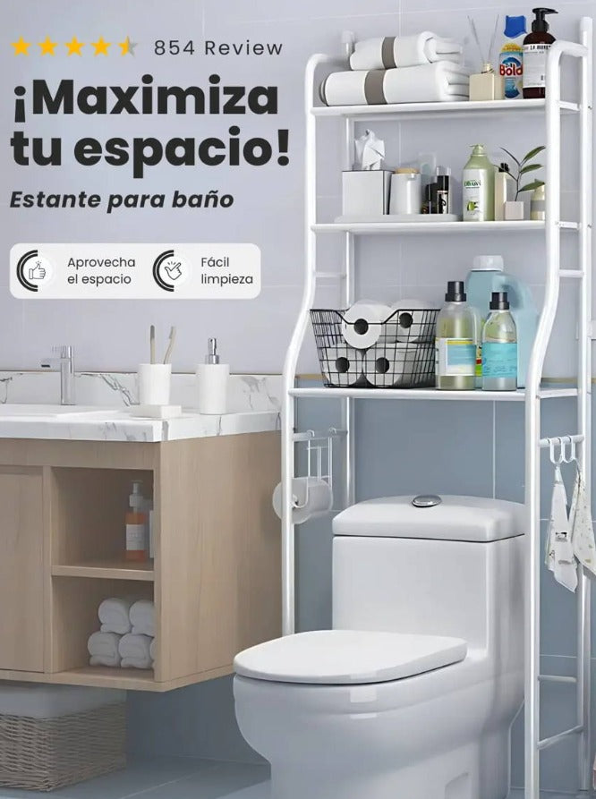 ESTANTE 3 NIVELES PARA BAÑO DELUX