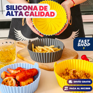 PACK DE 6 CANASTAS DE SILICONA PARA AIR FRYER