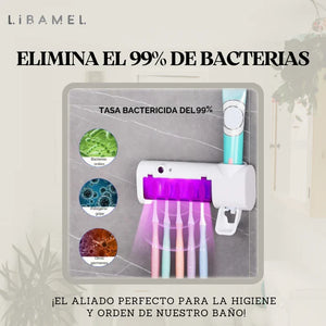 ESTERILIZADOR DE CEPILLOS UV PRO + DISPENSADOR DE PASTA