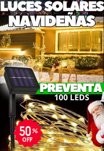 LUZ NAVIDEÑA CON PANEL SOLAR PROMO 2x1